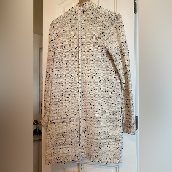 Ann Taylor Cream & Black Flecked Cardigan Size M - Picture 7 of 13